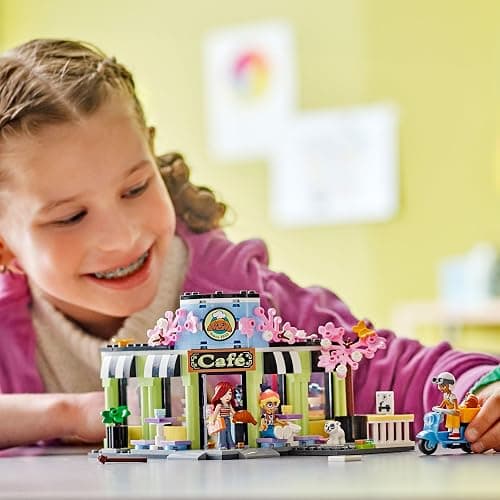 LEGO Friends Heartlake City Café Toy for Kids, Bakery Building Set, Birthday Gift Idea for 6 Plus Year Old Girls and Boys, with 3 Mini-Dolls and a Dog Figure 42618 thumbnail 2