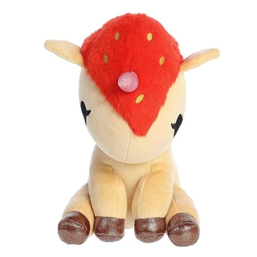 Aurora® Enchanting ©Tokidoki Delicious Unicorno Strawberry Stuffed Animal - Bright & Colorful Design - Showpiece Plush - Orange 8.5 Inches thumbnail 3