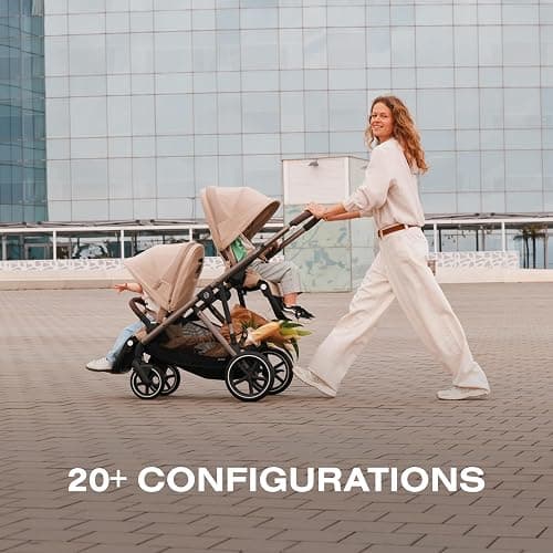 Cybex Gazelle S All-in-One Toddler and Baby Stroller with Over 20 Modular Configurations, Ergonomic Near-Flat Recline, Shopper Basket, and Compact Fold, Moon Black, Black Frame thumbnail 5
