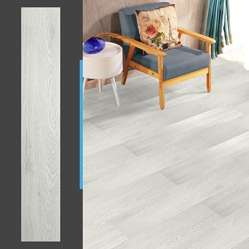 Art3d Peel and Stick Floor Tile Vinyl Wood Plank 36-Pack 54 Sq.Ft, White-ash, Rigid Surface Hard Core Easy DIY Self-Adhesive Flooring thumbnail 4