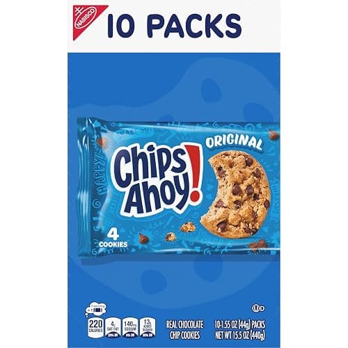 CHIPS AHOY! Original Chocolate Chip Cookies, 40 Snack Packs (4 Cookies Per Pack, 4 Boxes) thumbnail 19