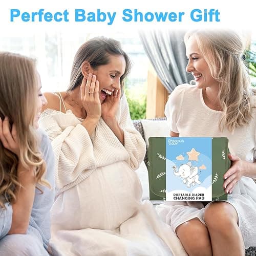 Baby Portable Changing Pad Travel - Waterproof Compact Diaper Changing Mat with Built-in Pillow - Lightweight & Foldable Changing Station, Newborn Shower Gifts thumbnail 6
