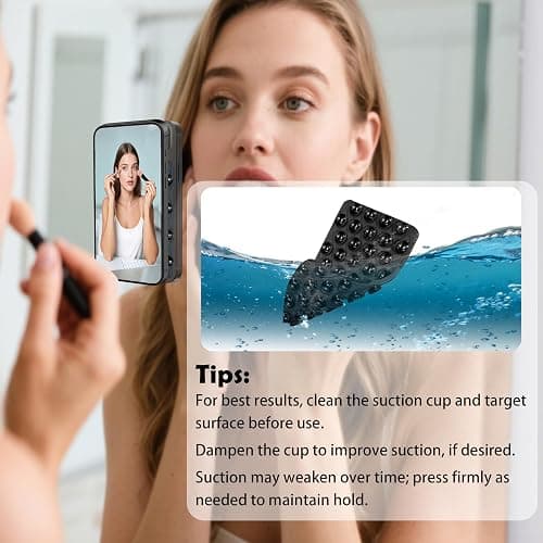 Rwotlls 6 Pack Silicone Double-Sided Suction Cup Phone Case Detachable Mount, Hands-Free Strong Grip Holder Stand for Selfies and Videos (Rose+Black+Pink+Purple+Blue+Transparent) thumbnail 6