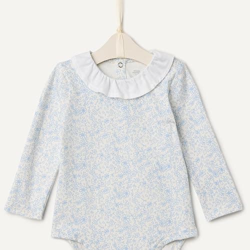 Amazon Essentials x Sofia Grainge Baby Girls' Long-Sleeve Ruffle Collar Bodysuit, Pack of 2 thumbnail 4