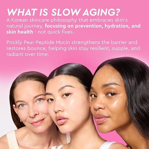 Glow Recipe Prickly Pear Peptide Mucin - Vegan "Snail" Mucin Face Serum to Hydrate & Repair Skin Barrier with Pore Refining Bio-Active Peptides & Deep Hydration - Glass Skin Korean Skincare (40ml) thumbnail 9