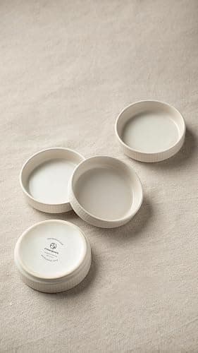 famiware Star Soy Sauce Dish Ceramic Dipping Bowls Set of 6, 4 oz Individual Dip Sauce Cups/Bowls/Dishes/Plates, Small Serving Bowl for Side Dishes, Dessert, Ice Cream, Sushi - Matte White thumbnail 6
