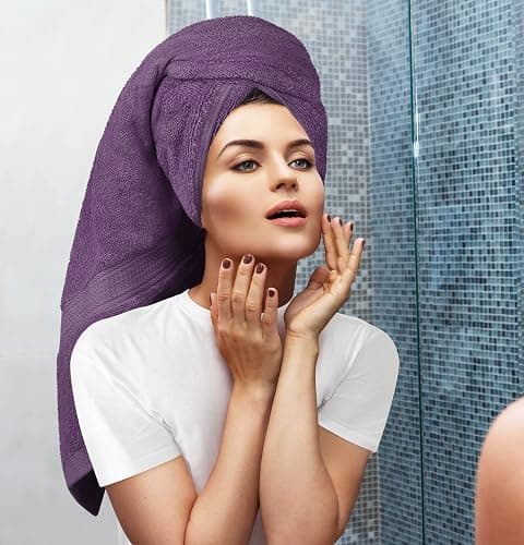 Utopia Towels 8 Piece Luxury Towel Set – Majestic Plush, Super Absorbent & Quicker-to-Dry, Thick 100% Ring Spun Cotton Towels for Bathroom, Spa & Hotel – 2 Bath, 2 Hand, 4 Washcloths, Plum thumbnail 2