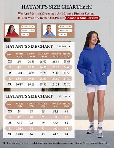 Hatant Oversized Hoodie Sweatshirts for Women Couples Heavyweight Hoodies Pullover Vintage Acid Wash Sweaters Pullover 2025 thumbnail 4