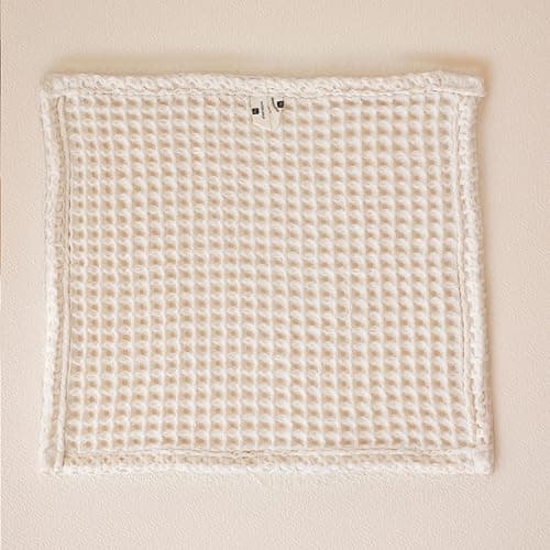 Viva Maison Premium 100% Turkish Cotton Wash Cloths & Face Towels Pack of 8, Luxury Turkish Waffle Washcloth Ideal for Bath, Makeup, Kitchen (Natural, Set of 8 Washcloths) thumbnail 4