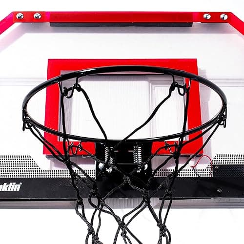 Franklin Sports Over The Door Indoor LED Basketball Hoops-Steel Rim Mini Basket-Includes Ball and Pump-Light Up Backboard thumbnail 12