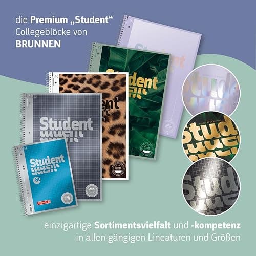 BRUNNEN Collegeblock Premium Student Colour Code | A4, Lineatur 27, 80 Blatt, onyx thumbnail 4