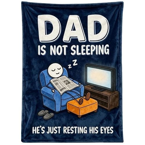 Ao Yee ZGL Fun Father Resting Flannel Blanket,Novelty Dad Gifts from Son | Flannel Material,Size: 50 x 60 in,Funny Dad Gifts on Father's Day Christmas,Suitable for Use During Afternoon Naps - Image 1