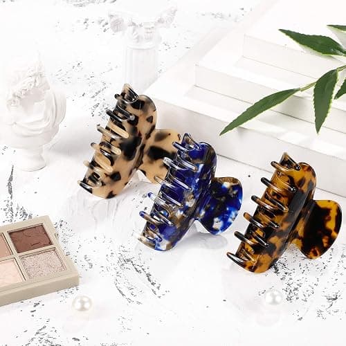 WILLBOND 6 Pieces Medium Hair Claw Clips for Thin Hair 2.6 Inch Tortoise Shell Clip Banana Jaw Hairpin French Style Barrettes Head Accessories for Women Girls(Stylish Patterns) thumbnail 7
