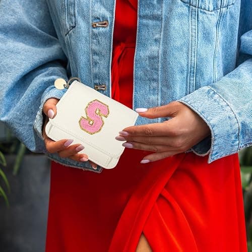 Girls Wallet, Initial Women's Wallets, White Small Wallet for Kids with 5 Card Slots Holder, Personalised Purses Gifts for Girls and Women, Birthday Gift, Christmas Gifts, Travelling Wallets Gift thumbnail 2