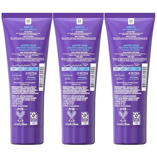 Aussie Instant Freeze Sculpting Hair Gel, Maximum Hold, No Flaking, Long-Lasting, with Jojoba Oil, Sea Kelp, Australian Aloe, Frizz Control, Citrus Floral Scent, 7 Fl Oz Triple Pack thumbnail 9