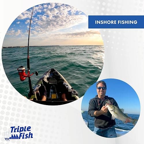 Triple Fish Monofilament Fishing Leader - Clear, Camo Strong Tough Leader Material for Big Game Fishing, Up to 400lb Test thumbnail 2