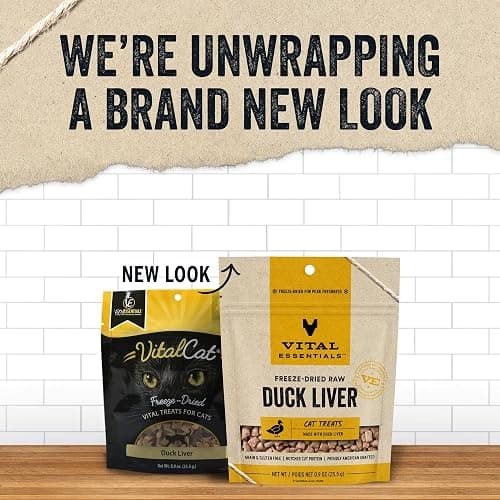 Vital Essentials Duck Liver Cat Treats, 0.9 oz | Freeze-Dried Raw | Single Ingredient | Grain Free, Gluten Free, Filler Free thumbnail 3