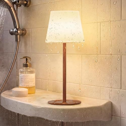 EZVALO Spa-Like Shower Lamp – IP65 Waterproof Bathroom Lamp with Remote, Rechargeable Cordless Mood Light, 3 Color Temps for Relaxing Bathroom & Bathtub Experience (1 Pack) thumbnail 2