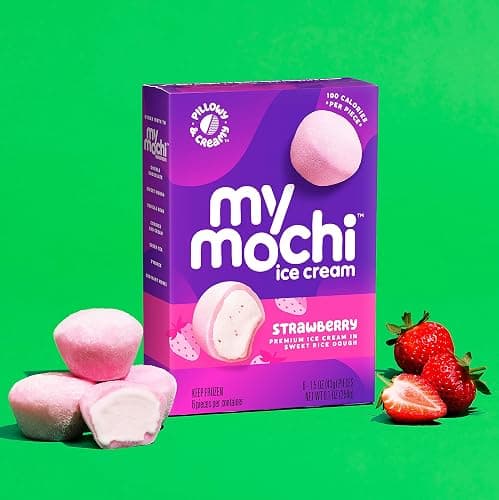 My/Mo Mochi Ice Cream, Ripe Strawberry, (Frozen), Pack of 6 thumbnail 4