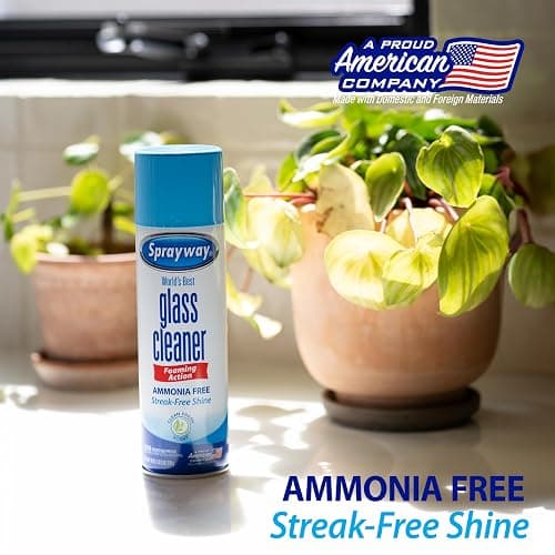 Sprayway Glass Cleaner Foaming Aerosol Spray, 19oz, Pack of 2 | Ammonia-Free, Streakless, Fast-Acting | Cleans & Polishes Glass Surfaces | Fresh Scent, Removes Fingerprints, Dust, Dirt, Smoke Film thumbnail 6