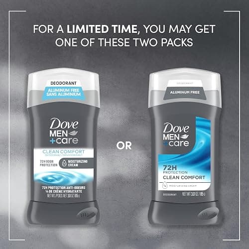 Dove Men+Care Deodorant Stick for Men Clean Comfort Pack of 2 Aluminum Free 72-Hour Odor Protection Mens Deodorant with 1/4 Moisturizing Cream 3 oz thumbnail 3