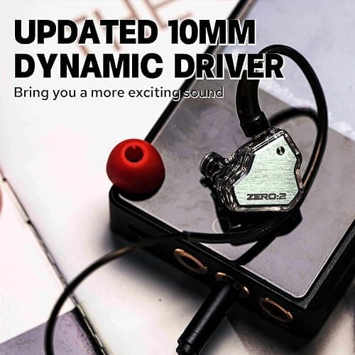 Linsoul 7Hz x Crinacle Zero:2 in Ear Monitor, Updated 10mm Dynamic Driver IEM, Wired Earbuds Earphones, Gaming Earbuds, with OFC IEM Cable for Musician (Without MIC, Silver) thumbnail 3
