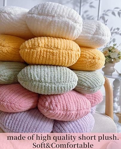 Vdoioe Flower Pillow, Cute Daisy Pillow Orange Flower Shaped Throw Pillow Cushion Seating 15.75" Floor Pillows Home Decorative thumbnail 4