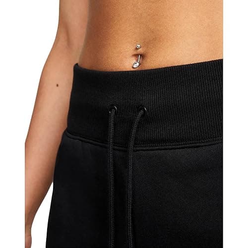 Nike Sportswear Phoenix Fleece Women's High-Waisted Wide-Leg Sweatpants (DQ5615-010, Black/Sail) Size Large thumbnail 5