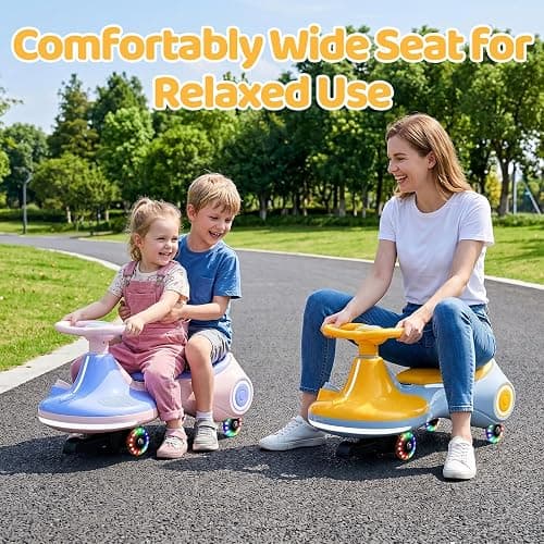 Stopsad 12V Kids Electric Wiggle Car Ages 3+, 3-in-1 Ride On Toy with Pedal | Flashing Wheels & Easy Assembly Swing Vehicle, Rechargeable Power Battery, Up to 160 Lbs, Safe Daily Play Toy for Toddlers thumbnail 4