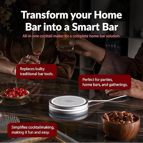Barsys Smart Coaster 2.0 (Black) – Portable Cocktail Maker & Drink Mixer, App-Enabled Home Bartender Machine with 1000+ Recipes for Cocktails & Mocktails thumbnail 5