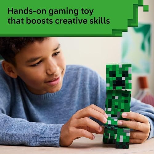 LEGO Minecraft The Creeper Kids Building Toy - Minecraft Toy for Boys & Girls, Ages 10+ - Room Decor for Gamers -W/ 1st Version Minifigure - Gift for Christmas - 21276 thumbnail 4