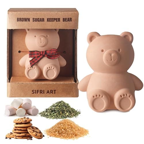 Sifri Art Brown Sugar Keeper 3D – Terracotta Clay Bear Softener, Unique Moisture Holder for Baking Essentials Like Cookies, Marshmallows, Herbs – Cute Kitchen Storage and Freshness Saver thumbnail 3