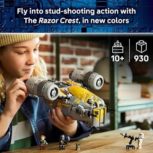LEGO Star Wars: The Mandalorian and Grogu The Razor Crest Building Toy - Build and Display Set for Boys & Girls, Ages 10+ - Star Wars Gifts for Birthdays & Fans - 75447 thumbnail 2