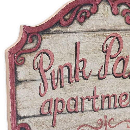 Coraline Pink Palace Apartments Decorative Wood Wall Decor - Vintage Coraline Sign for Home thumbnail 5