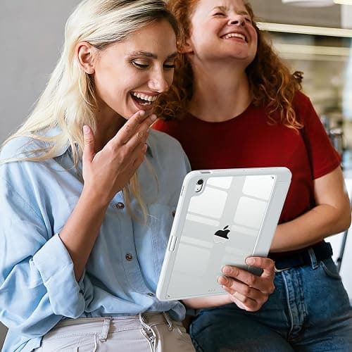 Wenlaty for iPad Air 11 inch Case M4/M3/M2, for iPad Air 5th/4th Gen, White | for iPad 11/10.9 inch with Pencil Holder, Slim Shockproof Cover with Clear Back Shell, Soft TPU, Auto Sleep/Wake thumbnail 7