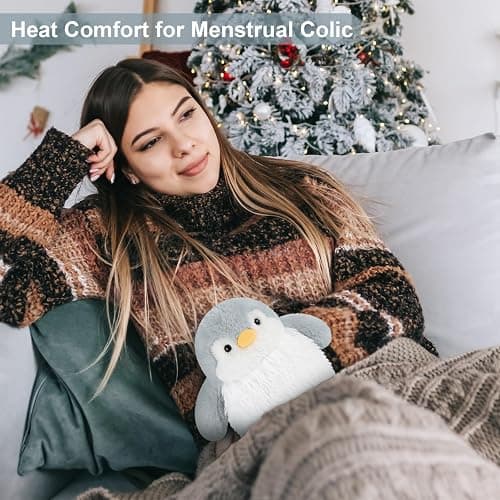 SuzziPals Heatable & Coolable Penguin Plush, Microwavable Heating Pad Stuffed Animal for Soothing & Relaxation, Cute Stuffed Penguins Toy, Penguin Gifts for Girls & Boys thumbnail 5