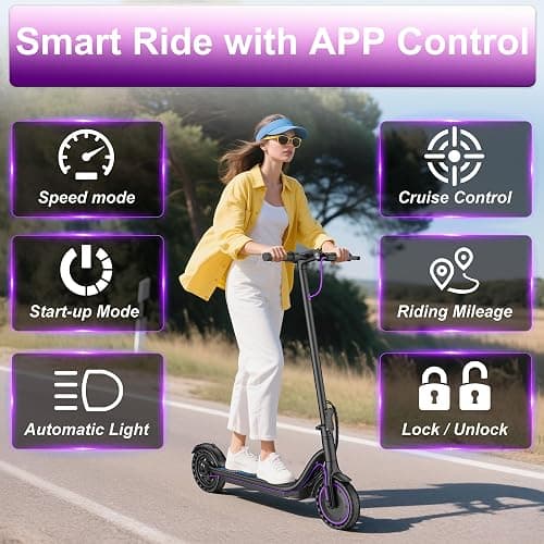 Sigravy Electric Scooter for Adults, Foldable Commuter E Scooter for Teens, 350W Motor, 19 MPH, Up to 21 Miles Range, 8.5" Solid Tires, Cruise Control, Dual Brakes, LED Display thumbnail 3