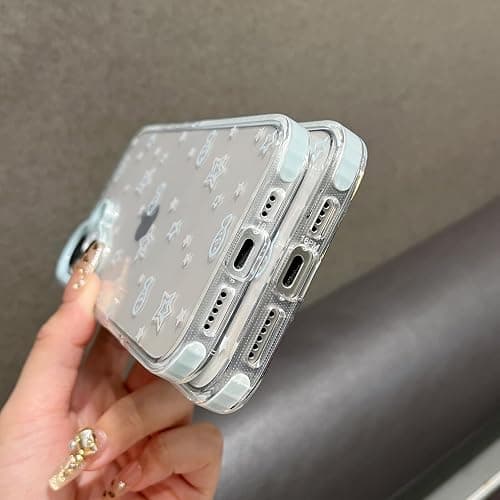 FLIRACON Cute Cartoon Fish Stars Clear Phone Case Compatible with iPhone Case(Clear,for iPhone 14) thumbnail 5
