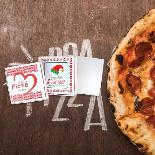 WANGDEFA 50 PCS 3.5 x 3.5 Inch Mini Pizza Boxes Square Cardboard Mini Pizza Box for Celebrations Party Favors Christmas Birthdays Valentines Day Weddings thumbnail 2