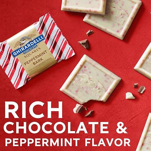 GHIRARDELLI Peppermint Bark Chocolate Squares, 7.9 OZ Bag thumbnail 4