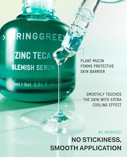 BRING GREEN ZINC TECA Serum with Niacinamide | Soothing Face Serum for Sensitive Skin, Pore Minimizing & Hydrating | Korean Skincare for Breakouts & Uneven Texture thumbnail 7