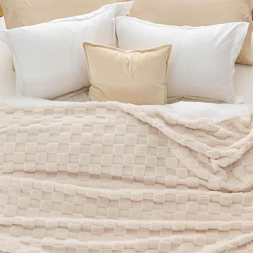 Bedsure GentleSoft Full Size Blankets for Bed - Super Soft Cozy Fleece Blanket for Kids Girls, Large Fuzzy Throws for Bedroom Decor, Cream, 84x90 Inches thumbnail 7
