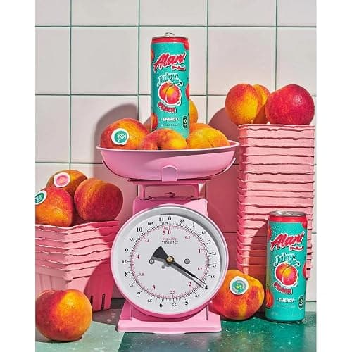 New Alani Juicy Peach Energy Drink Low Calorie, Zero Suger Energy Boost Alani Drinks,12 Fl oz Cans (Pack Of 6) REPACKAGED BY *Besamee storefront* thumbnail 4