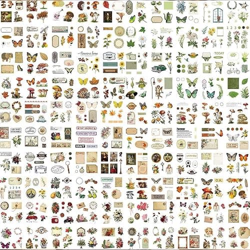 510 Pcs/100 Sheets Stickers for Scrapbooking，Scrapbooking Stickers丨Bullet Journal Stickers for Journaling for Scrapbooking,Bullet Journal Accessories,Journaling Accessories etc thumbnail 2