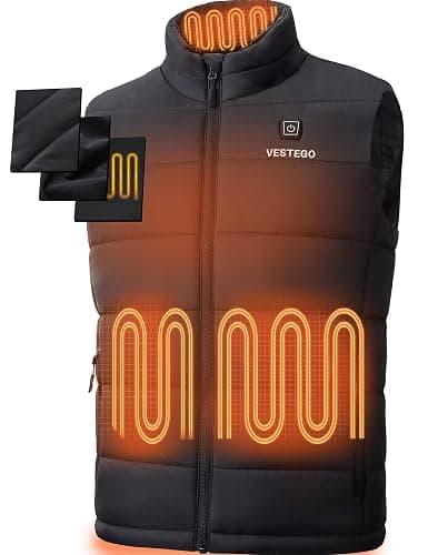 Vestego Heated Vest for Men (Battery Pack Included), Heated Jacket for Men, 3 Heating Levels - Image 1