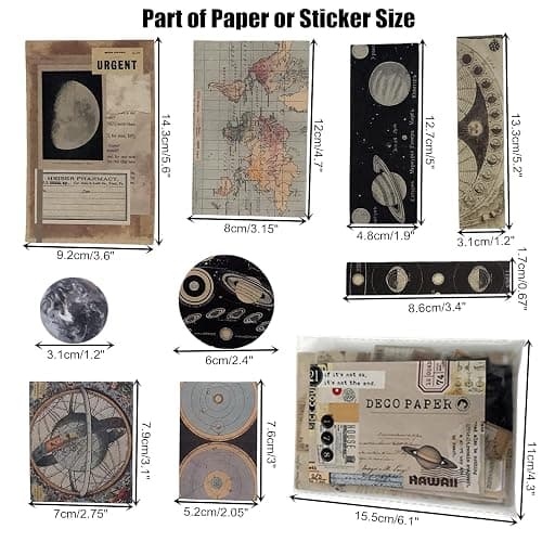 Esweny 200PCS Vintage Scrapbooking Supplies Kit for Journaling, Scrapbook Sticker Paper Pack for Junk Journal Planners Aesthetic Cottagecore Room Decor Wall Art Collage Album thumbnail 3