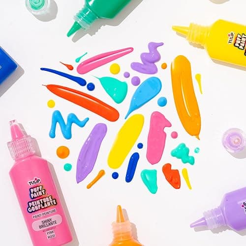 Tulip Puff Paint 20-Color Party Pack, Multi-Surface, Premium Quality, Nontoxic & Waterproof Craft Paint, Permanent on Fabric, Rainbow thumbnail 6