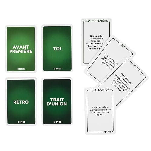 Dimoi Jeu de Cartes en Famille - 240 Questions Originales et positives pour entamer des Conversations passionnantes et se rapprocher - Idée Cadeau Noël Jeu de société thumbnail 4