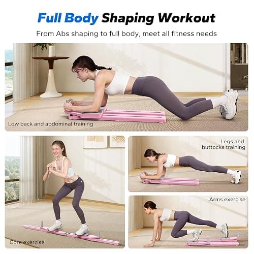 MERACH Pilates Board, Multifunctional Abdominal Plate, Detachable Ab Trainer Machine with Anti-Slip Design, Portable Pilates Reformer for Core Workouts, Home Gym Equipment for Women thumbnail 7