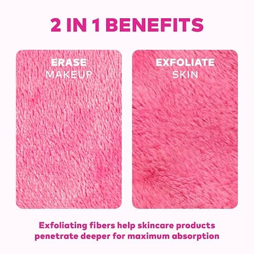 The Original MakeUp Eraser 7-Day Set, Erase All Makeup with Just Water, Including Waterproof Mascara, Eyeliner, Foundation, Lipstick, Sunscreen, and More! Original Pink, 7ct. thumbnail 6